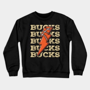 Funny Sports Bucks Proud Name Basketball Classic Crewneck Sweatshirt